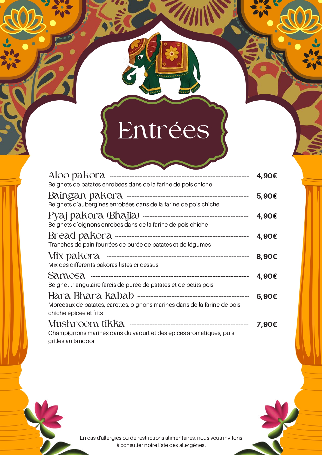 Entrées 